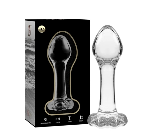Ibiza Nebula Series Model 2 Intimate Plug Borosilicate Glass Clear 11cm