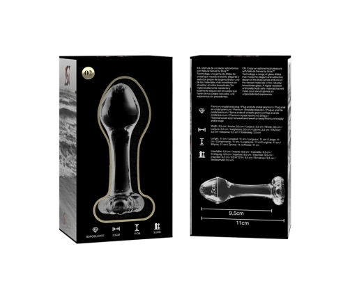Ibiza Nebula Series Model 2 Intimate Plug Borosilicate Glass Clear 11cm