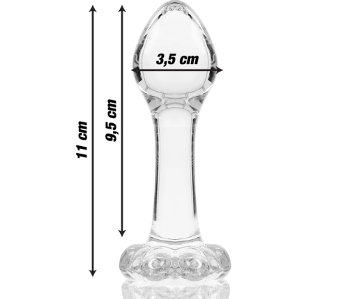 Ibiza Nebula Series Model 2 Intimate Plug Borosilicate Glass Clear 11cm