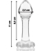 Ibiza Nebula Series Model 2 Intimate Plug Borosilicate Glass Clear 11cm
