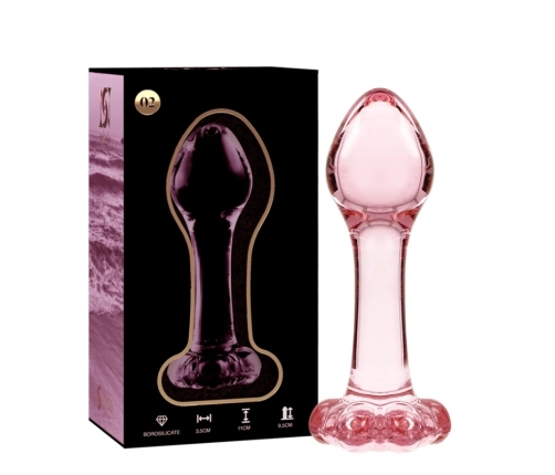 Ibiza Nebula Series Model 2 Intimate Plug Borosilicate Glass Pink 11cm