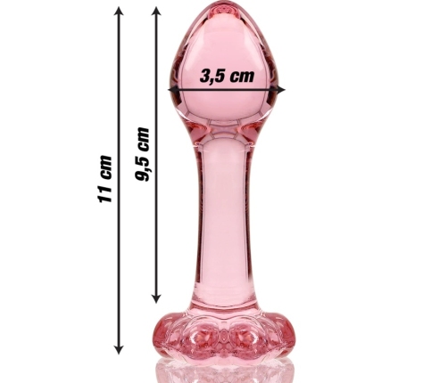 Ibiza Nebula Series Model 2 Intimate Plug Borosilicate Glass Pink 11cm