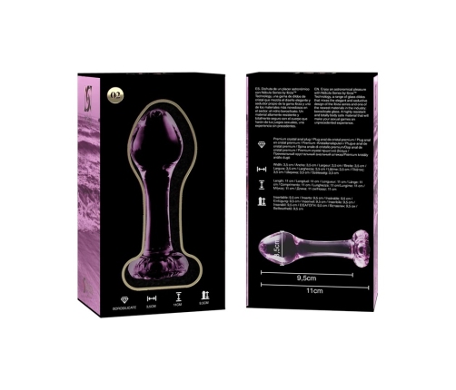 Ibiza Nebula Series Model 2 Intimate Plug Borosilicate Glass Pink 11cm