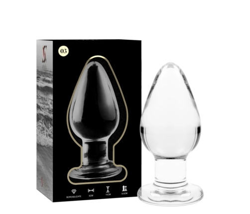 IBIZA Nebula Series Model 3 Glass Plug Transparent 11cm O5cm