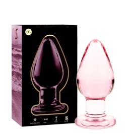 Ibiza Nebula Series Model 3 Intimate Glass Plug Pink 11cm O5cm Borosilicate