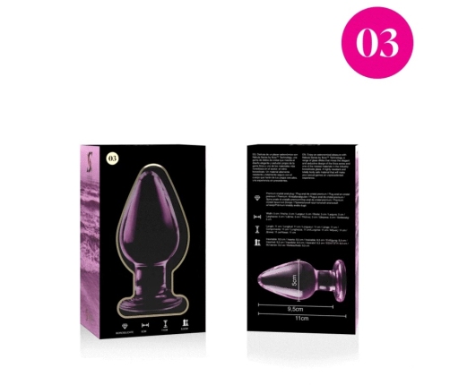 NEBULA SERIES BY IBIZA - MODELO 3 PLUG CRISTAL ROSA 11 CM -O- 5 CM