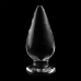Ibiza Nebula Series Model 4 Glass Plug Clear 11cm Borosilicate Wide Base