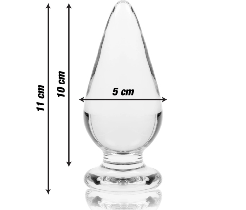 Ibiza Nebula Series Model 4 Glass Plug Clear 11cm Borosilicate Wide Base