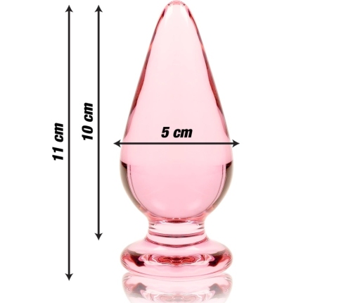 Ibiza Nebula Series Model 4 Glass Intimate Plug Pink 11cm O5cm