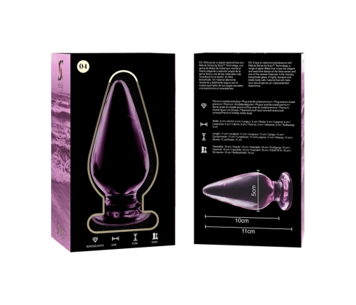 Ibiza Nebula Series Model 4 Glass Intimate Plug Pink 11cm O5cm
