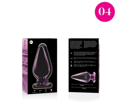 Ibiza Nebula Series Model 4 Glass Intimate Plug Pink 11cm O5cm