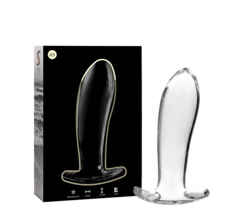 Ibiza Nebula Series Model 5 Glass Intimate Plug Clear 12.5cm O3.5cm