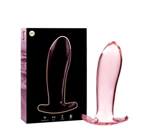 Ibiza Nebula Series Model 5 Pink Glass Intimate Plug 12.5 cm x 3.5 cm