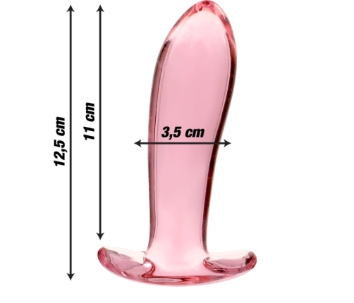 Ibiza Nebula Series Model 5 Pink Glass Intimate Plug 12.5 cm x 3.5 cm