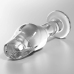 Ibiza Nebula Series Model 6 Intimate Glass Plug Clear 12.5cm O4cm