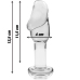 Ibiza Nebula Series Model 6 Intimate Glass Plug Clear 12.5cm O4cm