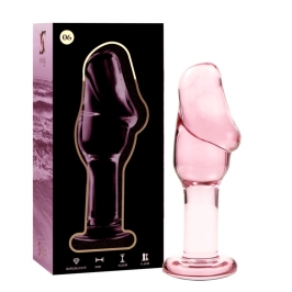 Ibiza Nebula Series Model 6 Intimate Glass Plug Pink 12.5 cm Borosilicate
