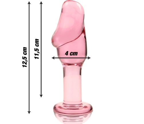 Ibiza Nebula Series Model 6 Intimate Glass Plug Pink 12.5 cm Borosilicate