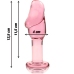 Ibiza Nebula Series Model 6 Intimate Glass Plug Pink 12.5 cm Borosilicate