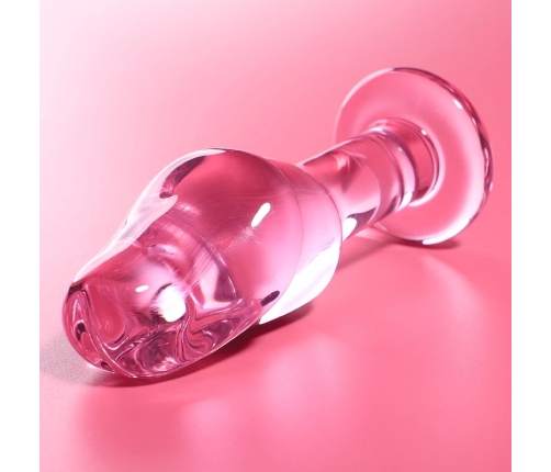 Ibiza Nebula Series Model 6 Intimate Glass Plug Pink 12.5 cm Borosilicate