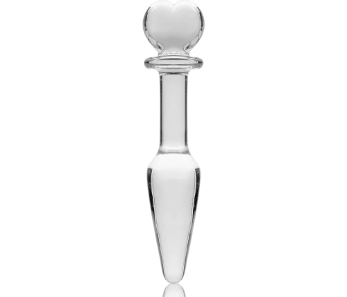 Ibiza Nebula Series Model 7 Intimate Glass Plug Clear 13.5cm x 3cm