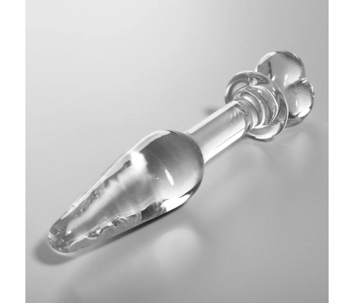 Ibiza Nebula Series Model 7 Intimate Glass Plug Clear 13.5cm x 3cm