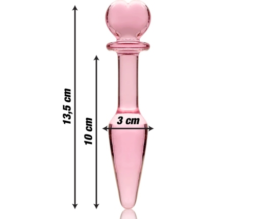 Ibiza Nebula Series Model 7 Intimate Plug Borosilicate Glass Pink 13.5cm