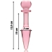 Ibiza Nebula Series Model 7 Intimate Plug Borosilicate Glass Pink 13.5cm