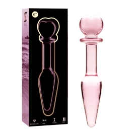 Ibiza Nebula Series Model 7 Intimate Plug Borosilicate Glass Pink 13.5cm