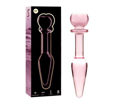 Ibiza Nebula Series Model 7 Intimate Plug Borosilicate Glass Pink 13.5cm