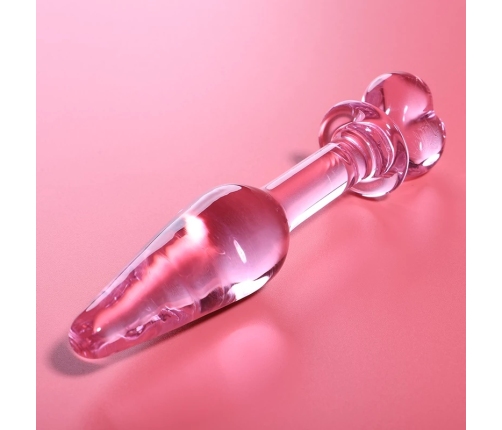 Ibiza Nebula Series Model 7 Intimate Plug Borosilicate Glass Pink 13.5cm