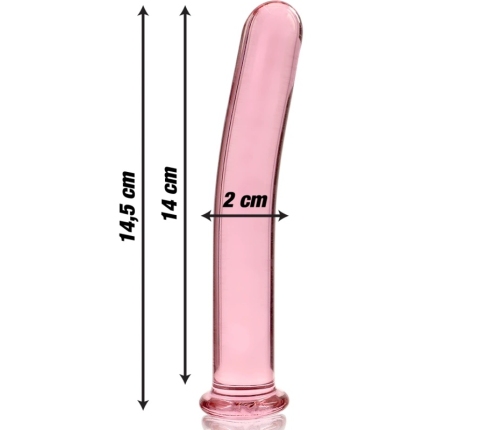 Ibiza Nebula Series Model 8 Glass Intimate Device Pink 14.5cm x 2cm