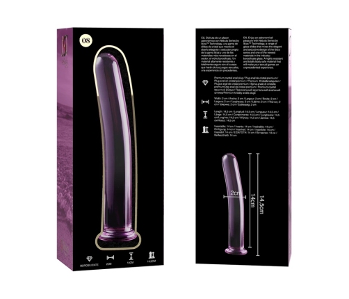 Ibiza Nebula Series Model 8 Glass Intimate Device Pink 14.5cm x 2cm