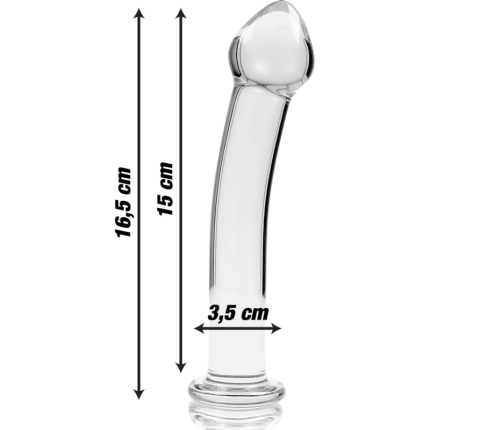 Ibiza Nebula Series Model 11 Glass Intimate Device Clear 16cm x 3cm