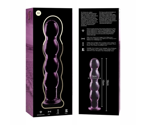 Ibiza Nebula Series Model 10 Intimate Glass Accessory Pink 16.5cm