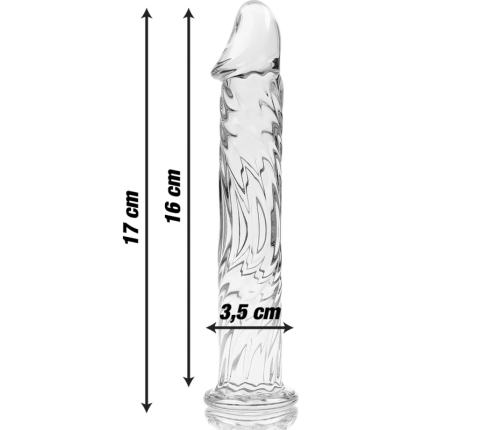 NEBULA SERIES BY IBIZA - MODELO 12 DILDO CRISTAL TRANSPARENTE 17 CM -O- 3.5 CM