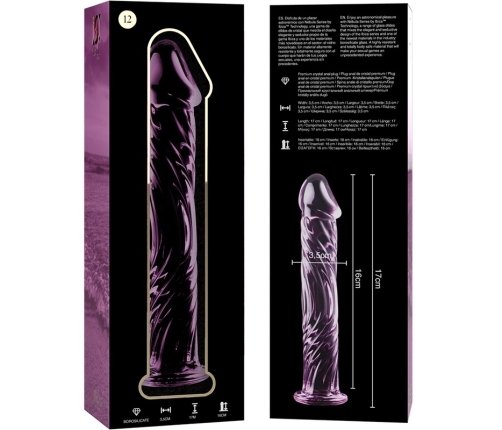 IBIZA Nebula Series Model 12 Intimate Glass Device Pink 17cm O3.5cm