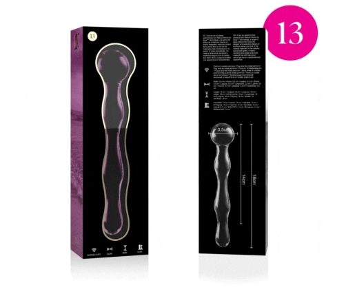 Ibiza Nebula Series Model 13 Intimate Glass Machine Pink 18cm O3.5cm