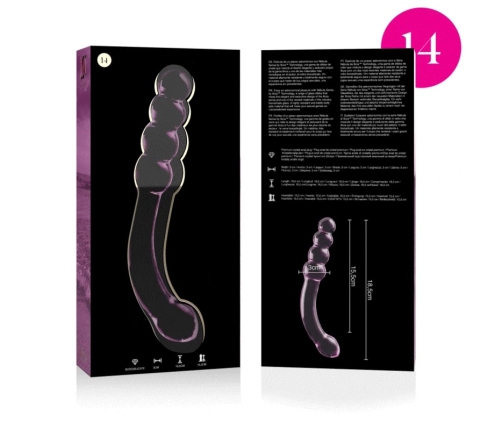 Ibiza Nebula Series Model 14 Glass Intimate Device Pink 18.5cm