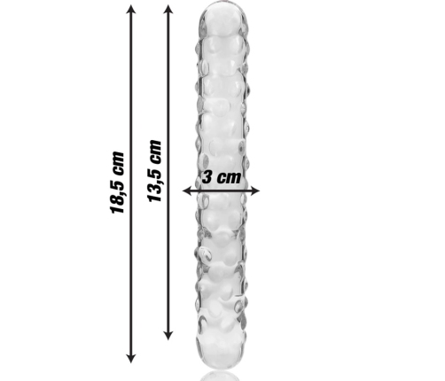 NEBULA SERIES BY IBIZA - MODELO 15 DILDO CRISTAL TRANSPARENTE 18.5 CM -O- 3 CM