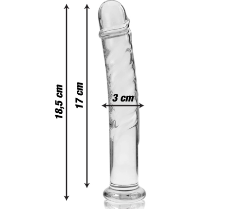 Ibiza Nebula Series Model 16 Glass Intimate Device 18.5cm Transparent