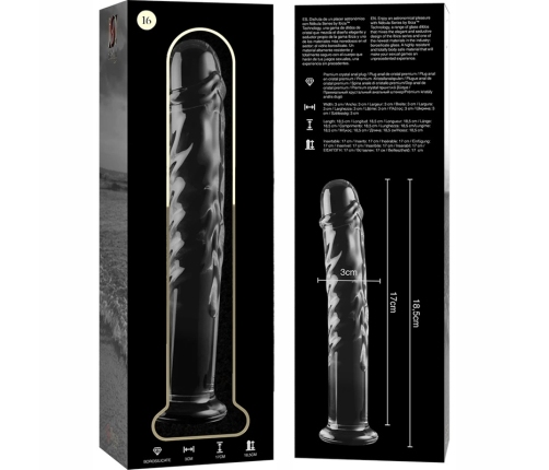 Ibiza Nebula Series Model 16 Glass Intimate Device 18.5cm Transparent