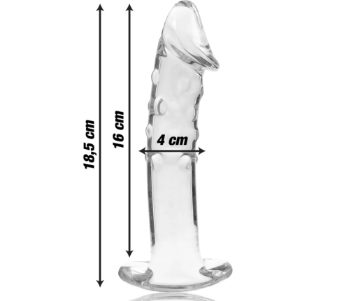 NEBULA SERIES BY IBIZA - MODELO 19 DILDO CRISTAL TRANSPARENTE 18.5 CM -O- 4 CM
