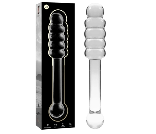 NEBULA SERIES BY IBIZA - MODELO 20 DILDO CRISTAL TRANSPARENTE 20.5 CM -O- 3 CM