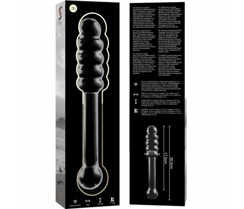 NEBULA SERIES BY IBIZA - MODELO 20 DILDO CRISTAL TRANSPARENTE 20.5 CM -O- 3 CM