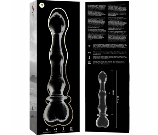 Ibiza Nebula Series Model 21 Glass Intimate Device Clear 20.5cm