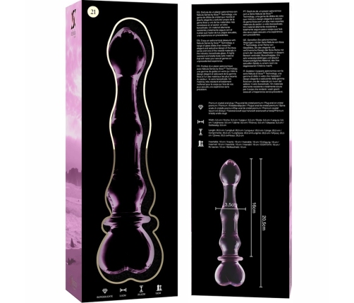 Ibiza Nebula Series Model 21 Glass Intimate Device Pink 20.5cm