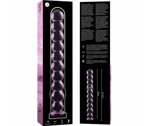 Ibiza Nebula Series Model 22 Glass Intimate Tool Pink 21.5cm