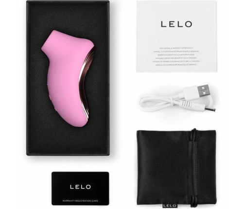 LELO SONA 2 Travel Compact Sonic Wave Device Pink 12 Modes