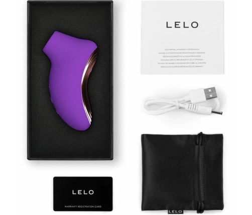 LELO SONA 2 Travel Compact Sonic Wave Device Purple 12 Modes